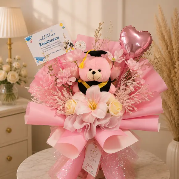 Buket Boneka Pink Signature